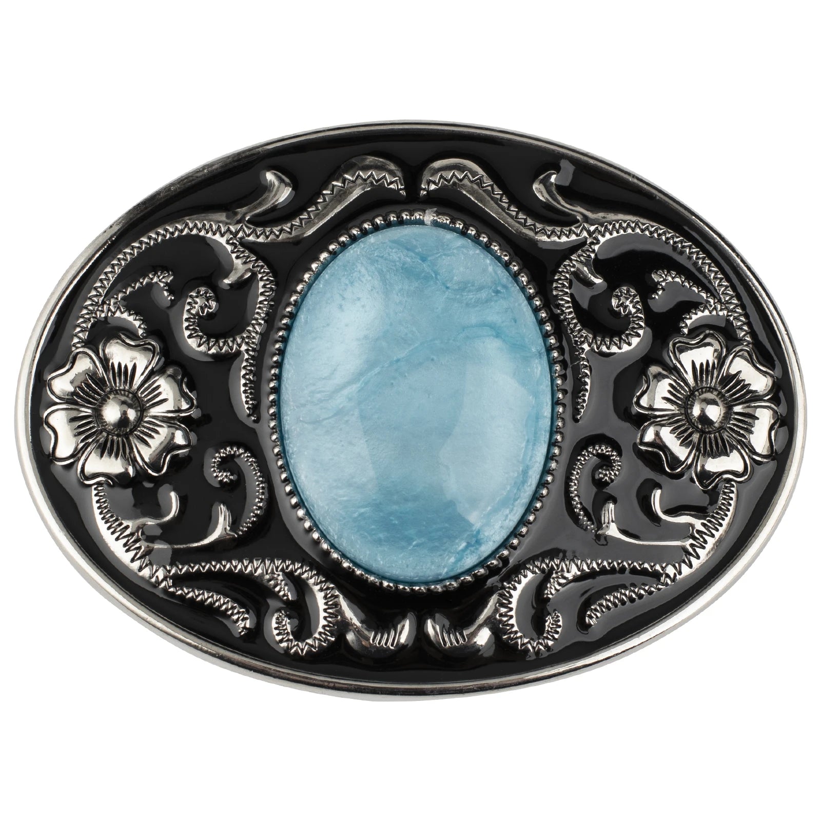 Western Stone Floral Belt Buckle