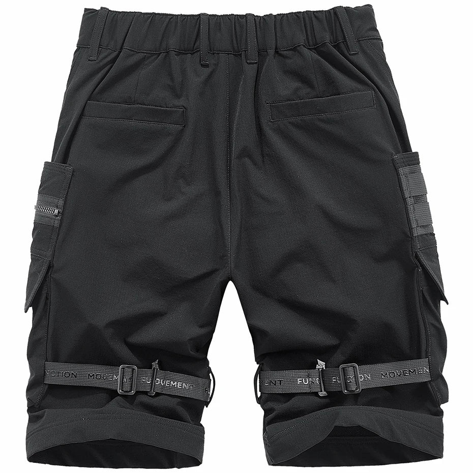 Techwear Button-Up Cargo Shorts