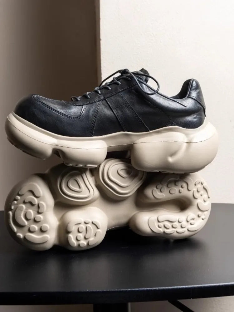 Monarch Crest Chunky Leather Sneakers