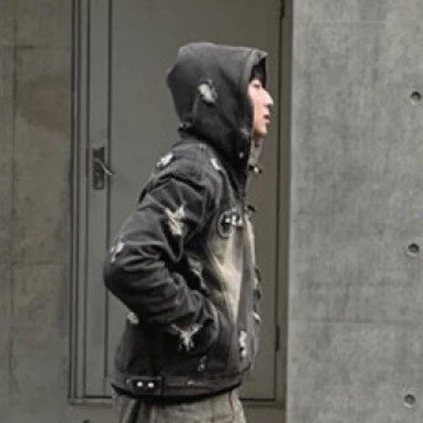 Zipper Darkwear Denim Jacket – limetliss