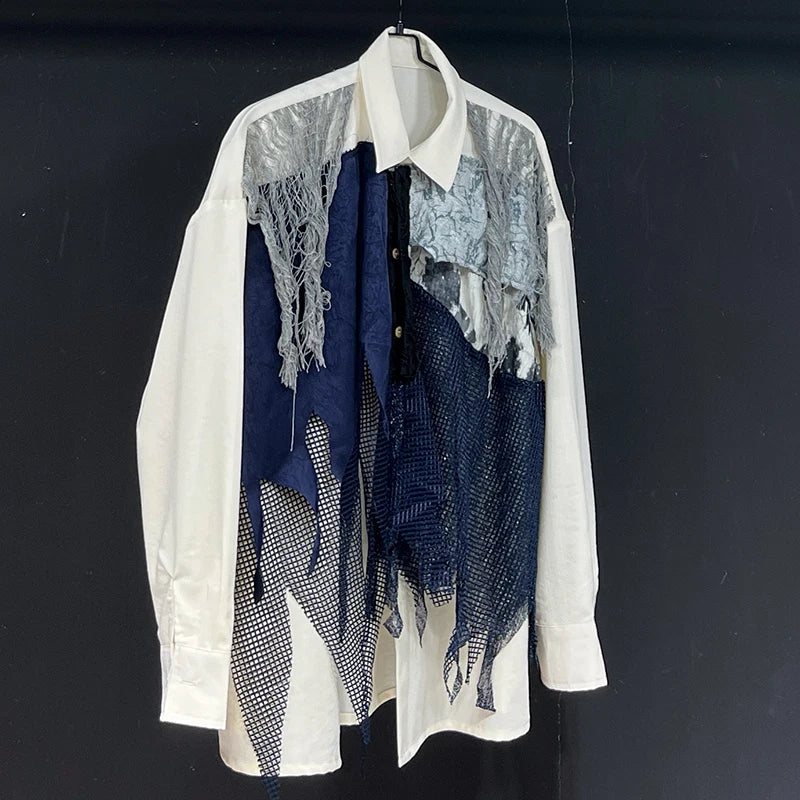 Patchwork Shadows Button-Up