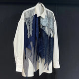 Patchwork Shadows Button-Up
