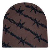 Barbed Wire Pattern Knit Beanie