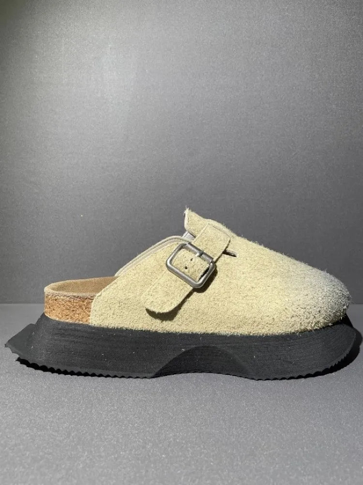 Suede Leather Platform Sandals