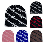 Barbed Wire Pattern Knit Beanie
