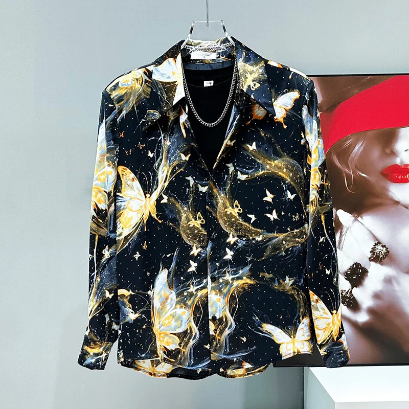 Astral Butterfly Button-Up