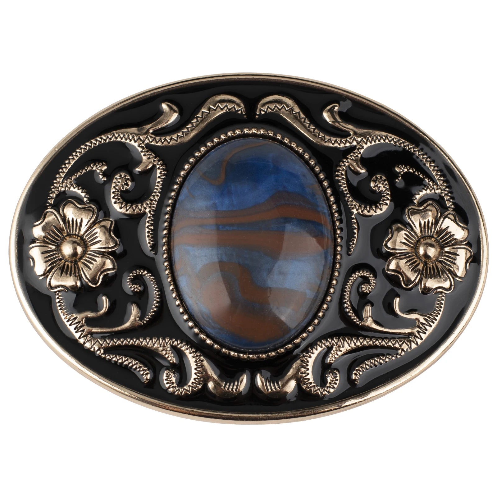 Western Stone Floral Belt Buckle