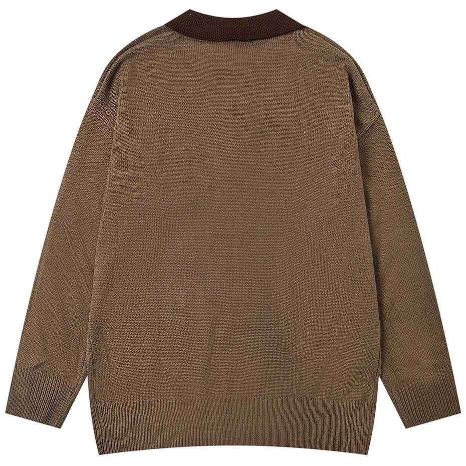 Cottage View Knit Polo Sweater