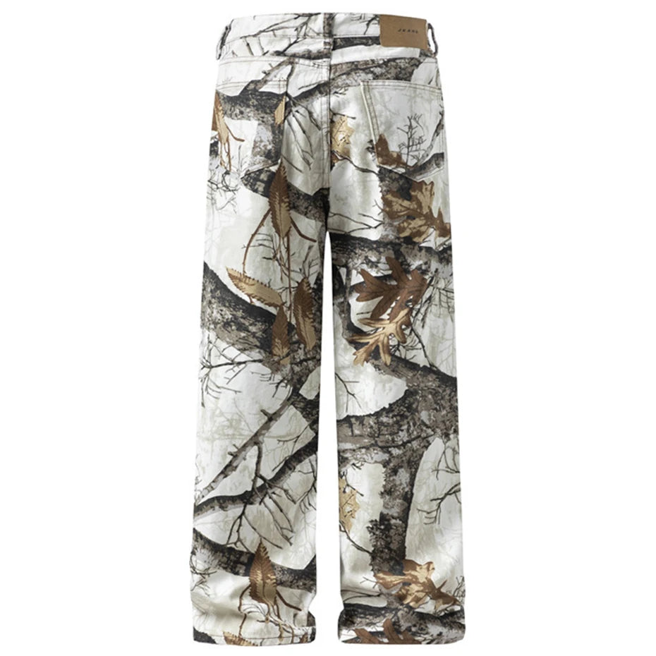 Camo Denim Baggy Jeans