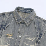 Static Fade Pleated Denim Shirt