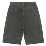Double zipper Sided Denim Shorts