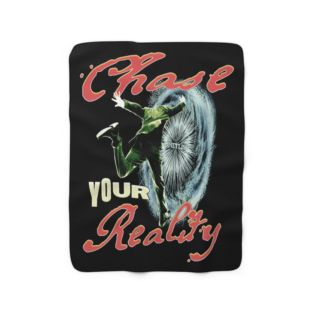 LIMETLISS Chase Your Reality Sherpa Fleece Blanket