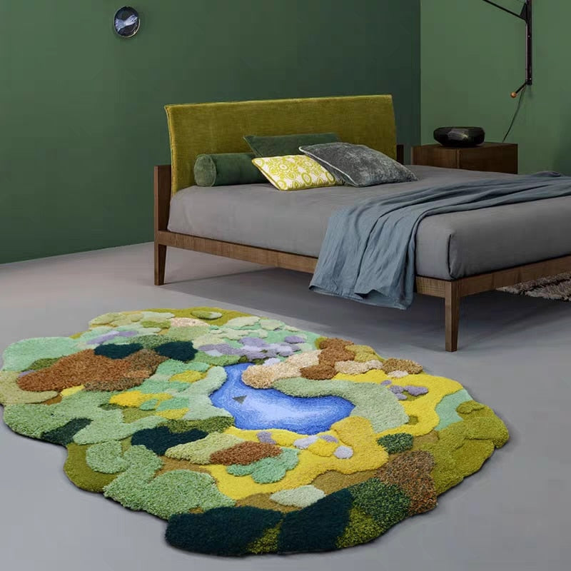 forest handmade 3D rug