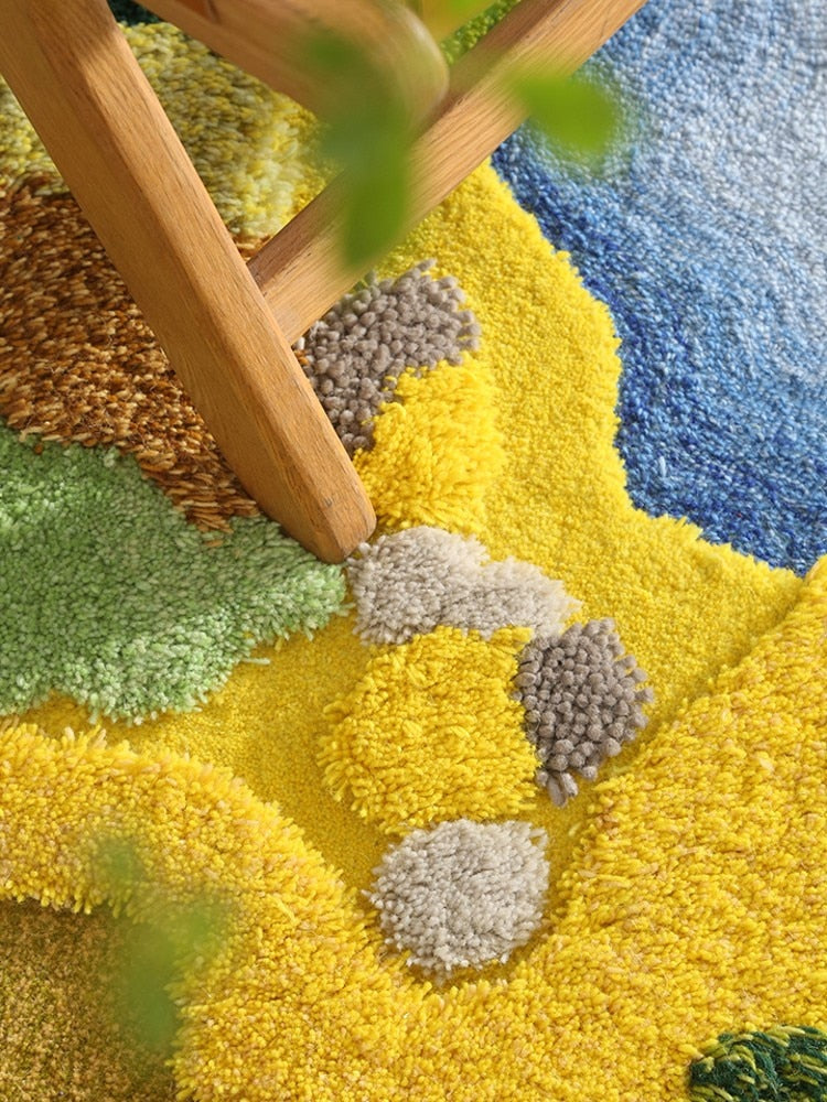 forest handmade 3D rug