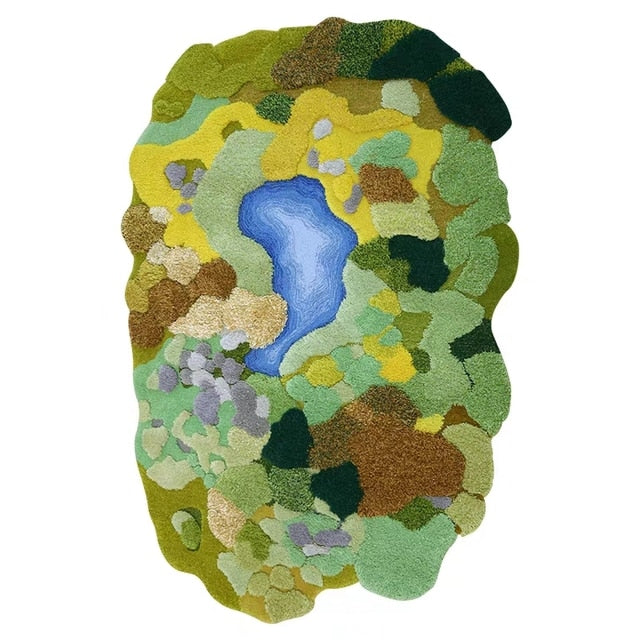 forest handmade 3D rug