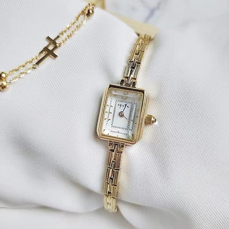 18K Gold Plated & Brass Band Watches