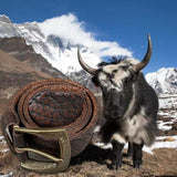 rare yak strong leather belt