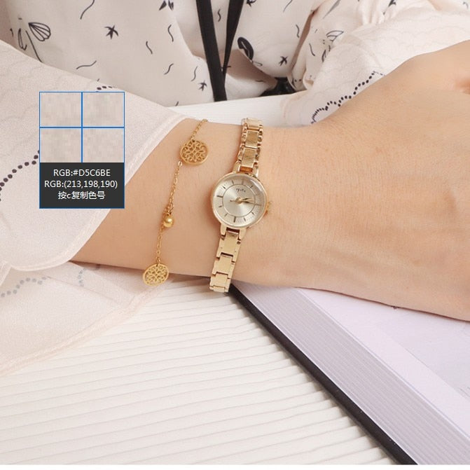 18K Gold Plated & Brass Band Watches