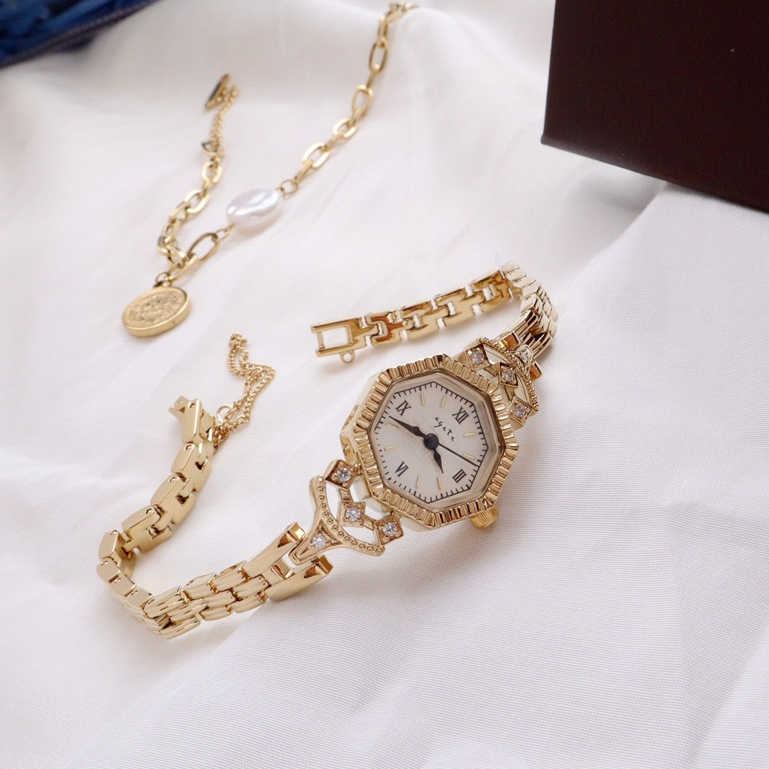 18K Gold Plated & Brass Band Watches