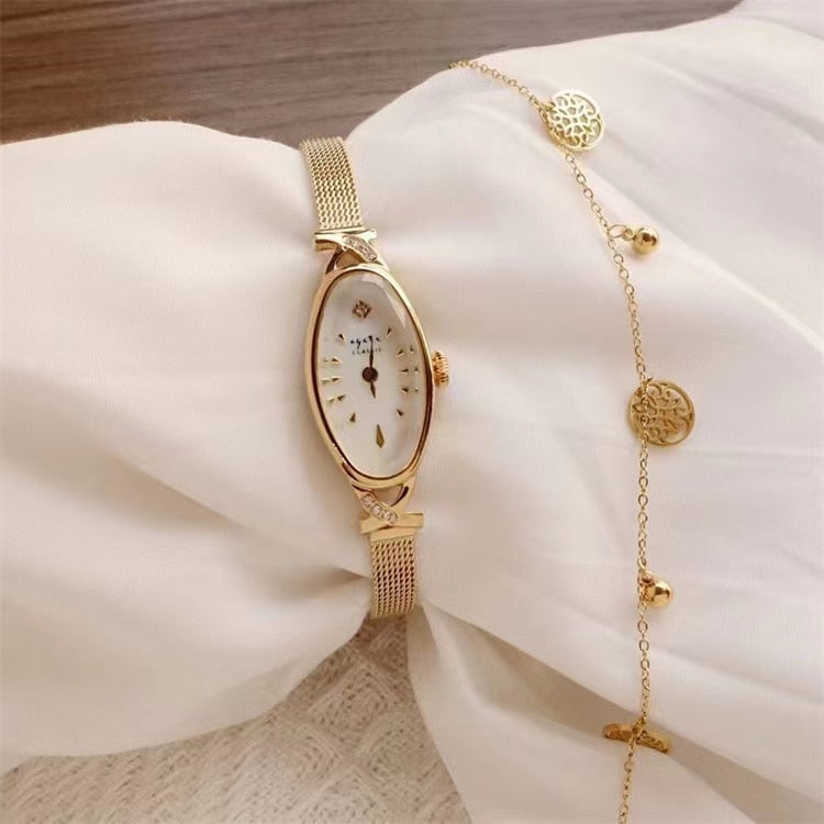 18K Gold Plated & Brass Band Watches