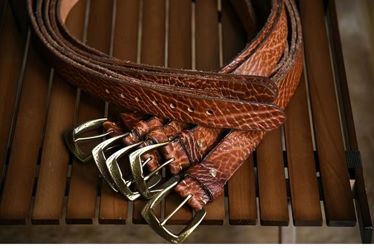 rare yak strong leather belt