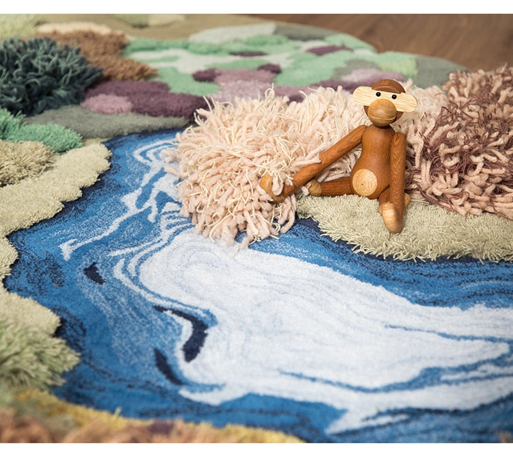 forest handmade 3D rug