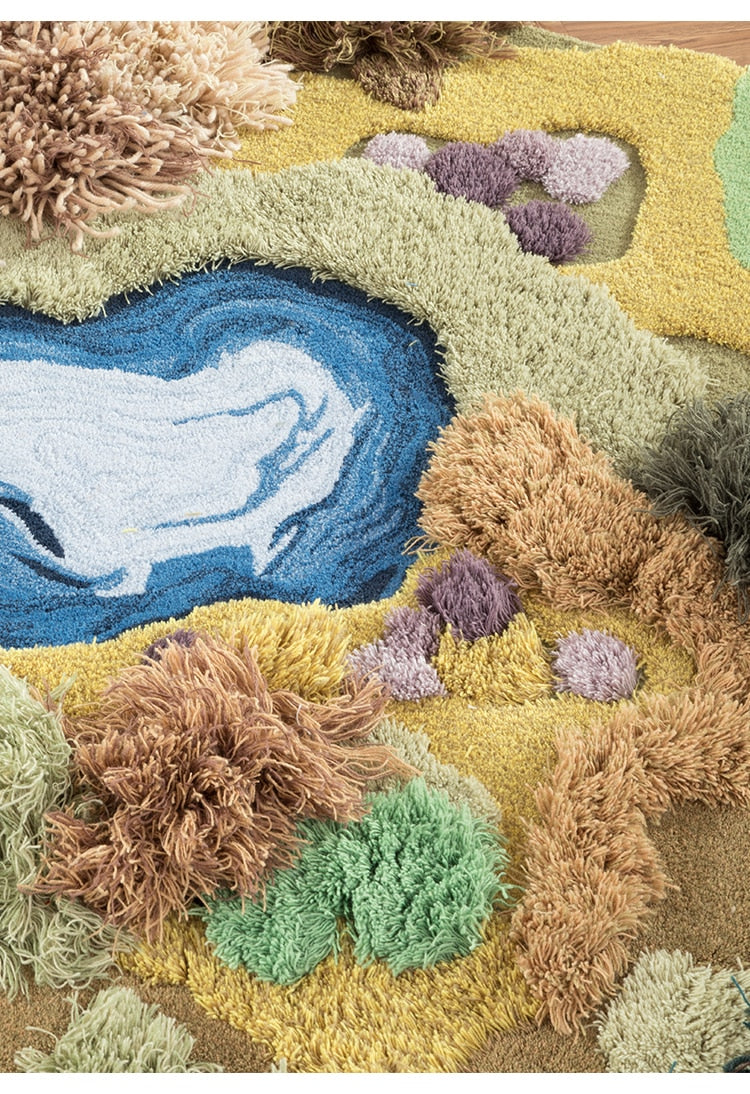 forest handmade 3D rug