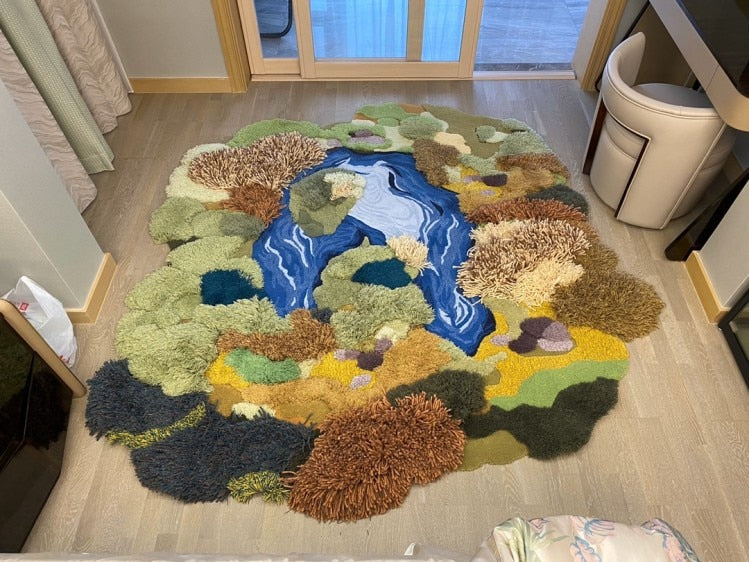 forest handmade 3D rug