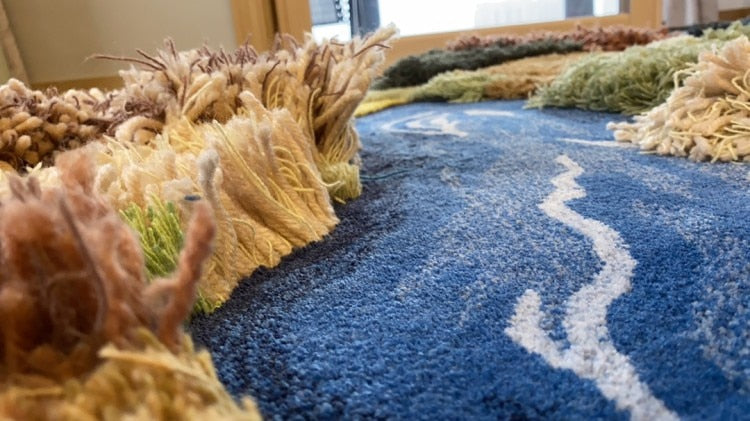 forest handmade 3D rug