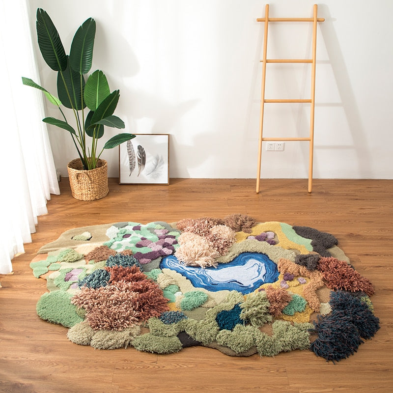forest handmade 3D rug