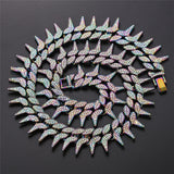 Iced Out Spiked Cuban Link Chain