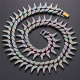 Iced Out Spiked Cuban Link Chain