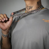 Iced Out Spiked Cuban Link Chain