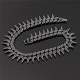 Iced Out Spiked Cuban Link Chain