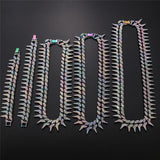 Iced Out Spiked Cuban Link Chain