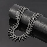 Iced Out Spiked Cuban Link Chain