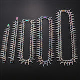 Iced Out Spiked Cuban Link Chain