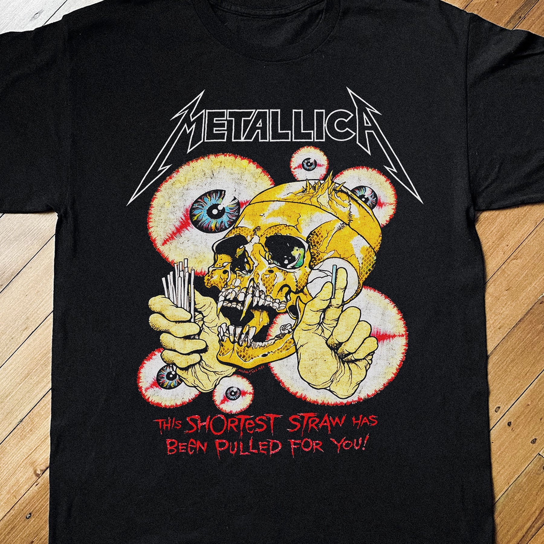 Metallica 1988 - The Shortest Straw Black T-Shirt