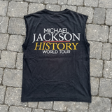 1994 Michael Jackson 'History World Tour' Rare Washed Black Cut-Off T-Shirt