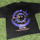Gorgeous Japanese 'Majora's Mask' Spiral Vintage Washed Black Tee