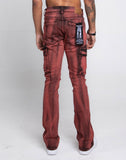 AJ29SK GREY/WHITE WASH STACKED CARGO JEANS