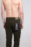 AJS693 EXTREME FRAYED STACKED JEANS