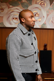 Houndstooth Boxy Fit Jacket