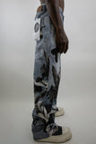 RM204B ART - Graphic Printed Baggy Jeans
