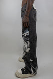 RM204B ART - Graphic Printed Baggy Jeans