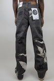 RM204B ART - Graphic Printed Baggy Jeans
