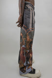 RM202B Martyr - Graphic Printed Baggy Jeans