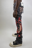 RM200SK - Graphic Printed Stacked Jeans