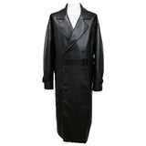 Faux Leather Trench Coat