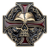 Cross And Skull Belt Buckle